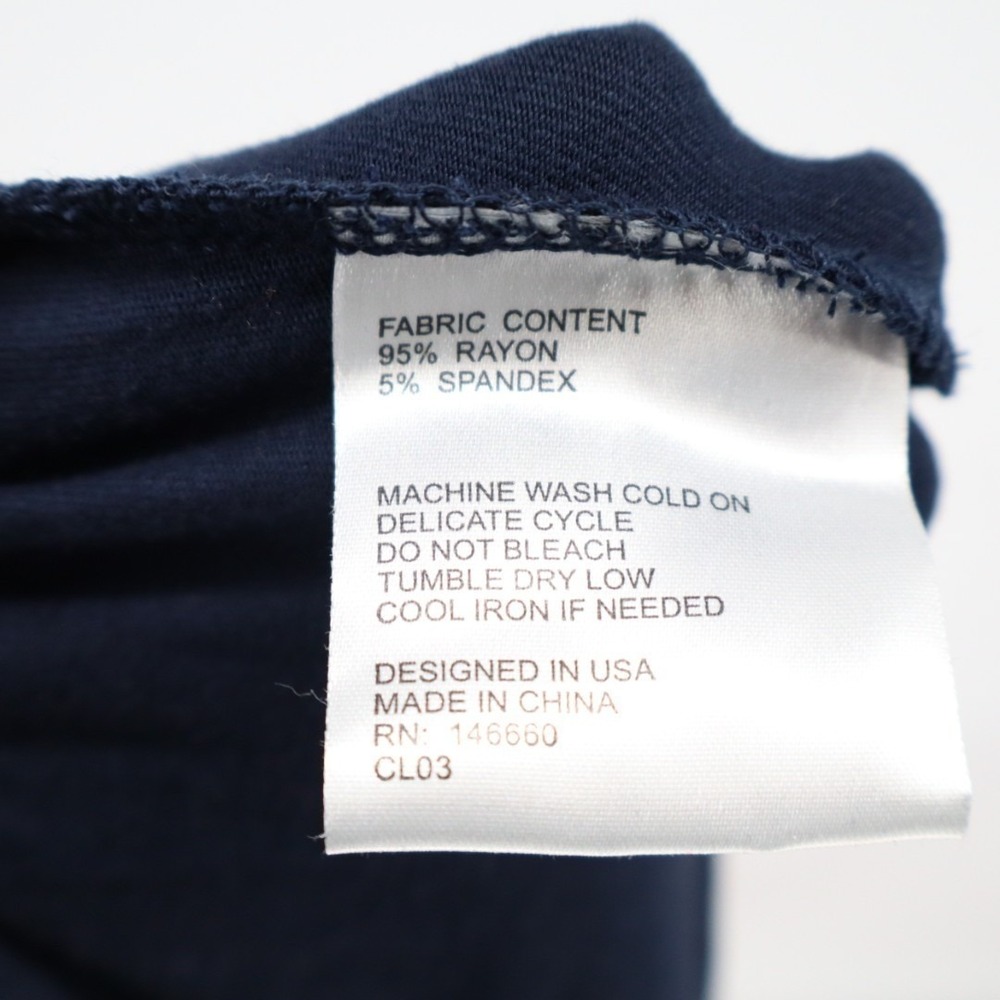 Kimi+Kai Nightgown Dress Womens M Navy Stretch Pleated Lace Trim Short Sleeve - Picture 3 of 8